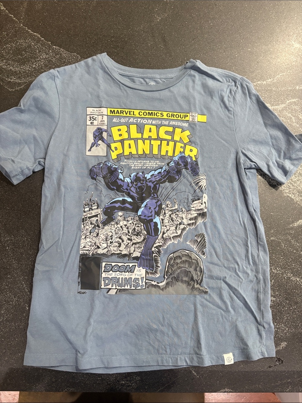 Black Panther Comic Graphic Tee - Light Blue